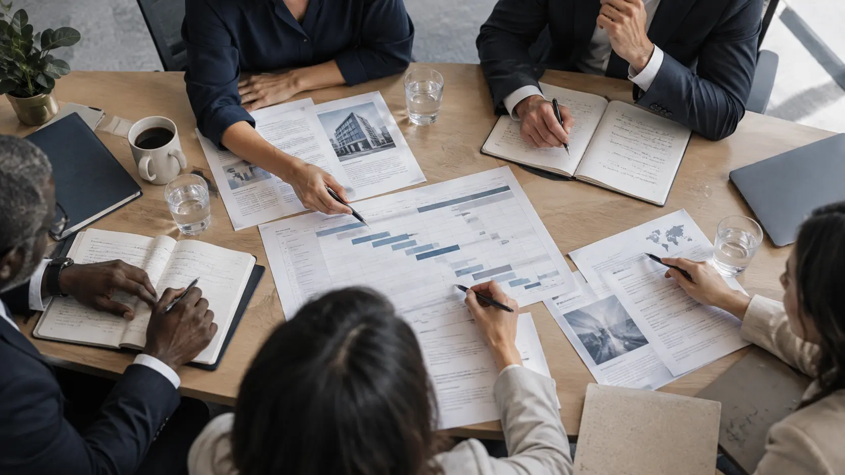 Bidteam werkt gezamenlijk aan planning, analyse en positionering